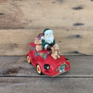 Vintage 1980s Santa Driving Car by Delton Product Corp